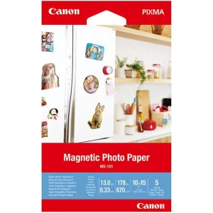 Canon Magnetic Photo Paper (magnetyczny), MG-101, foto papier, połysk, 3634C002, biały, Canon PIXMA, 10x15cm, 4x6", 670 g/m2, 5 sz