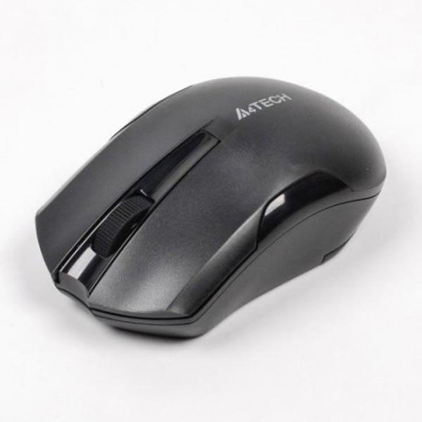 A4tech Mysz G3-200N, 1000DPI, 2.4 [GHz], optyczna, 3kl., 1 scroll, bezprzewodowa, czarna, 1 szt AA, klasyczna, V-Track, PowerSaver