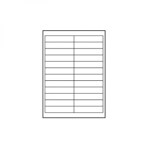 Logo etykiety 100mm x 23mm, A4, matowe, białe, 24 etykiety, 140g/m2, pakowane po 10 szt., do drukarek atramentowych i laserowych