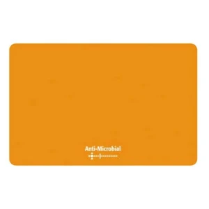 Podkładka pod mysz, Polyprolylen, pomarańczowa, 24x19cm, 0.4mm, Logo, antybakteryjna
