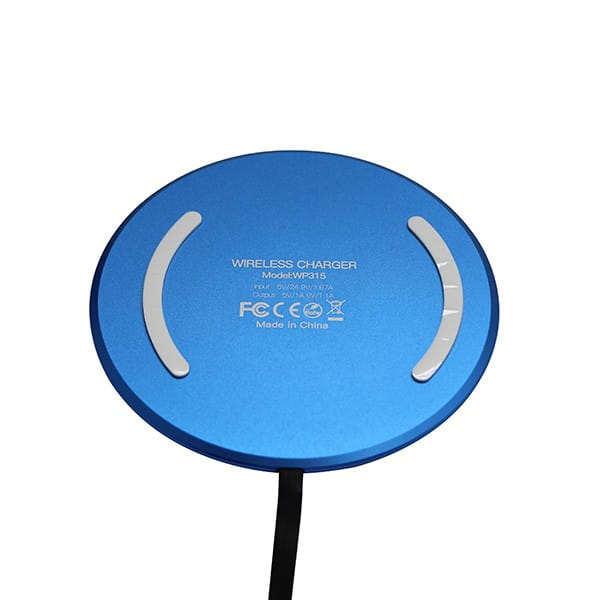 All New, Bezprzewodowa ładowarka, ultra cienki, do telefonów, niebieska, 5/9V, 10W, ochrona przed przegrzaniem, Qi