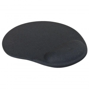 Podkładka pod mysz, ergonomiczna żelowa, czarna, Logo, EOL