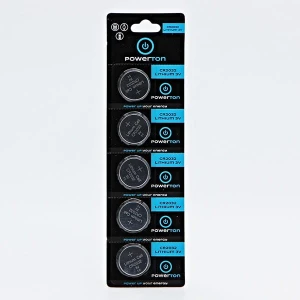 Bateria litowa, CR2032, CR2032, 3V, Powerton, blistr, 5-pack