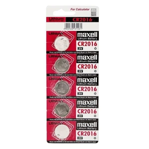 Bateria litowa, guzikowa, CR2016, 3V, Maxell, blistr, 5-pack