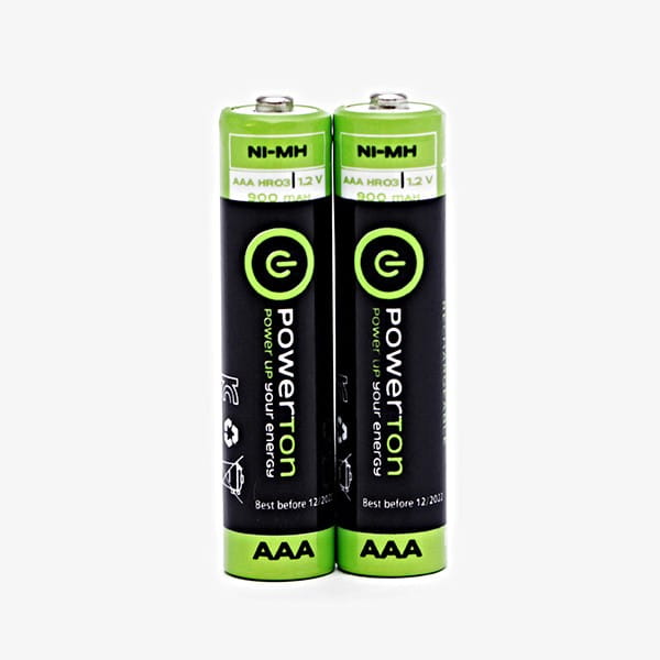 Akumulatorki, AAA (HR03), 1.2V, 900 mAh, Powerton, blistr, 2-pack
