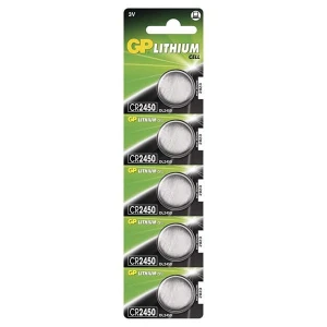 Bateria litowa, guzikowa, guzikowa, CR2450, 3V, GP, blistr, 5-pack