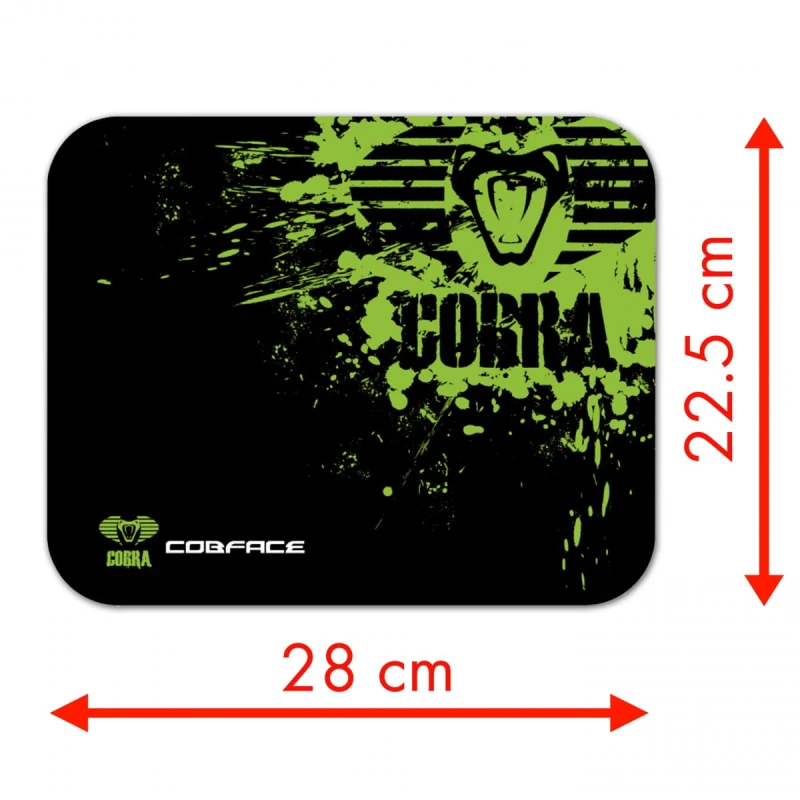 Podkładka pod mysz, Cobra S, do gry, czarno-zielona, 28x22.5cm, E-Blue