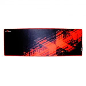 Podkładka pod mysz, P2-XL, do gry, czarno-czerwona, 78 x 27 x 0.4 cm, Red Fighter