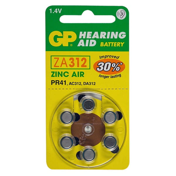 Bateria cynkowo-powietrzna., do aparatów słuchowych, 1.4V, GP, blistr, 6-pack